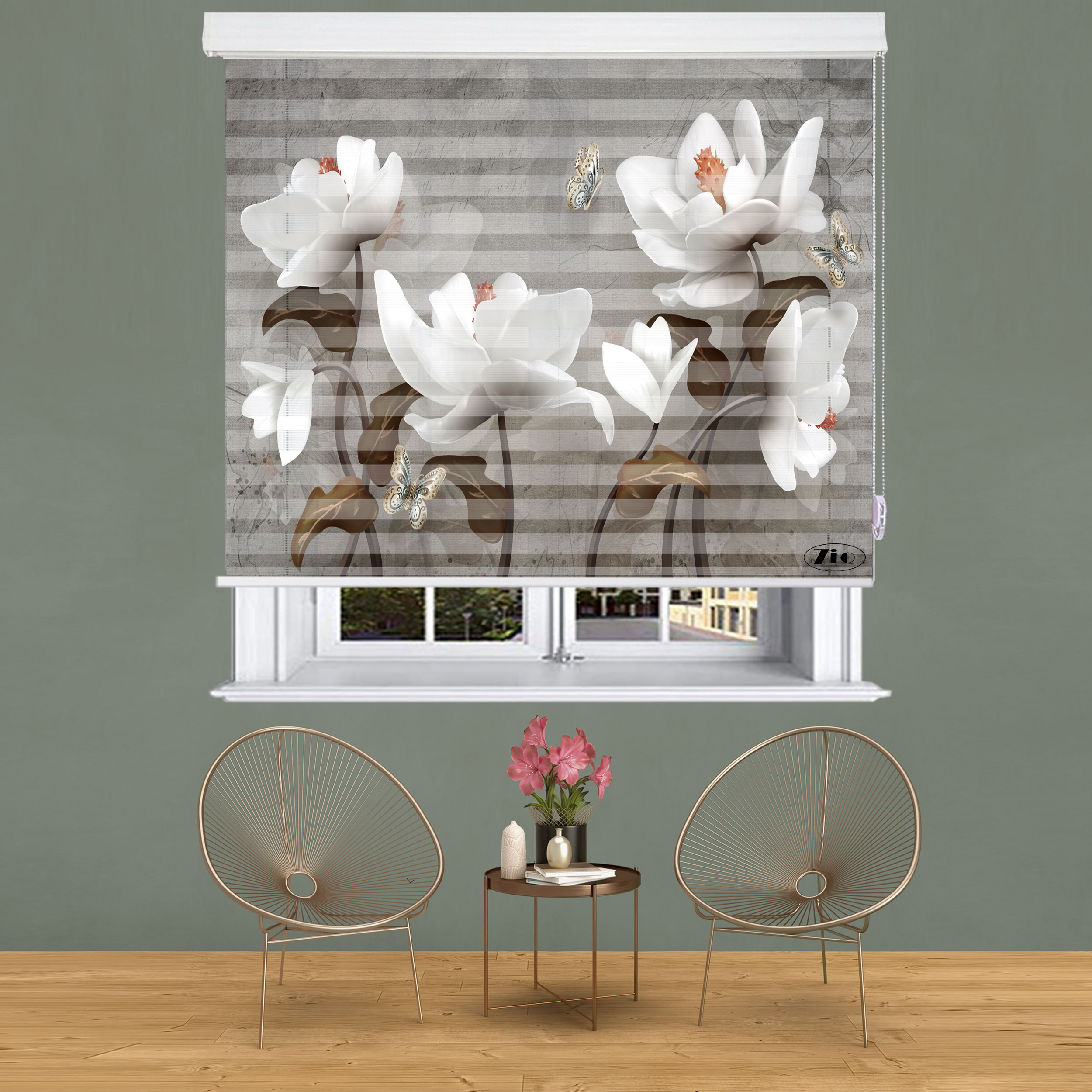 پرده زبرا زیو مدل 3D-1074 سایز 200x150 سانتی متر