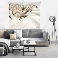 پرده زبرا زیو کد 3D1318 سایز 150x150 سانتی متر