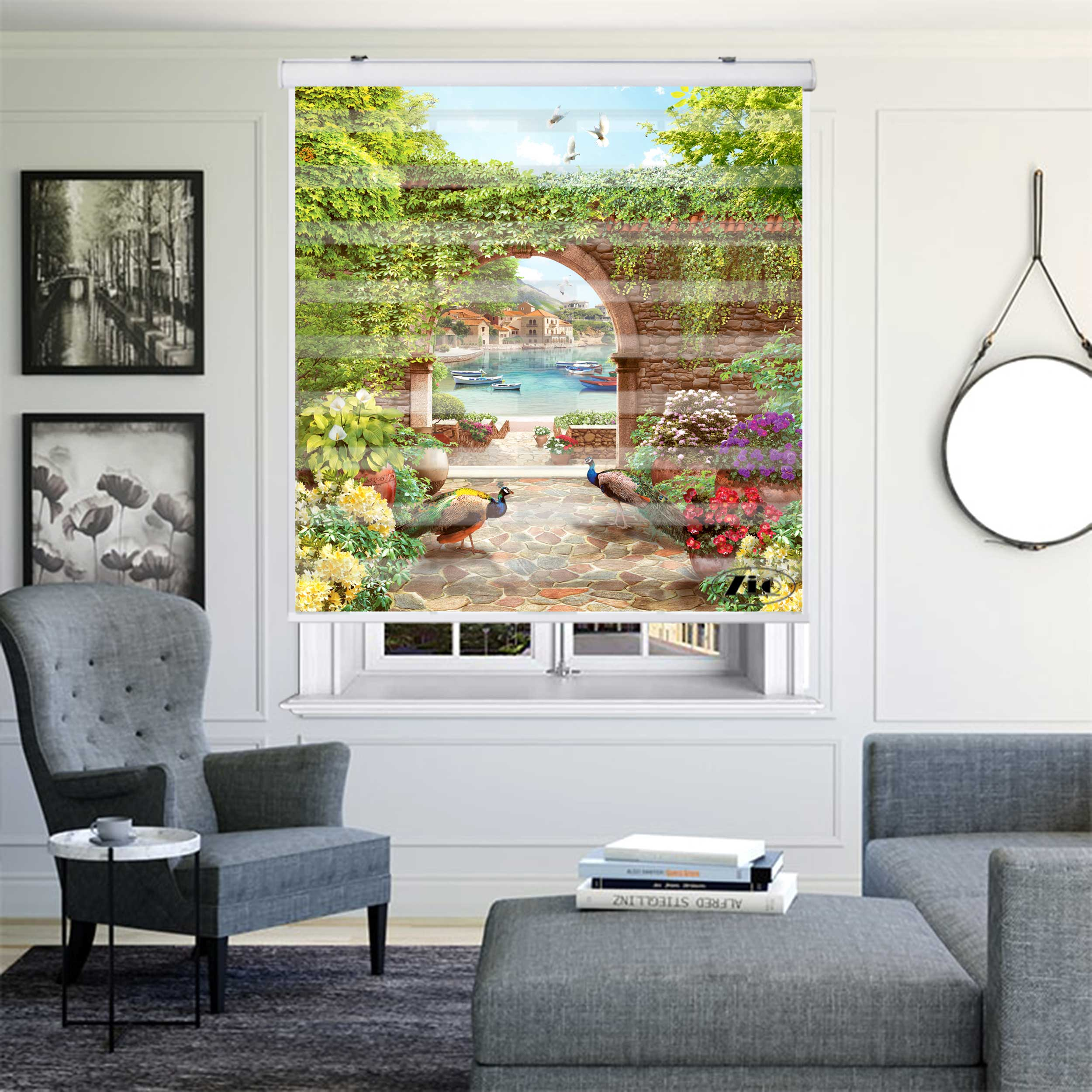 پرده زبرا زیو کد L5042 سایز 150X150 سانتی متر