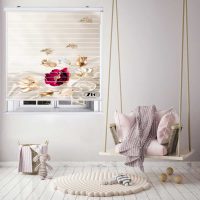 پرده زبرا زیو مدل سیلوئت کد 3D1166 سایز 150x150 سانتی متر