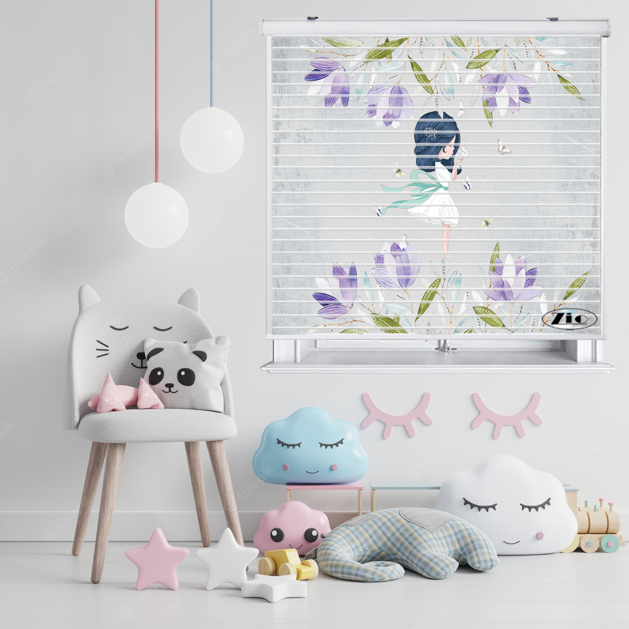 پرده زبرا زیو مدل سیلوئت K3039 سایز 150x150 سانتی متر