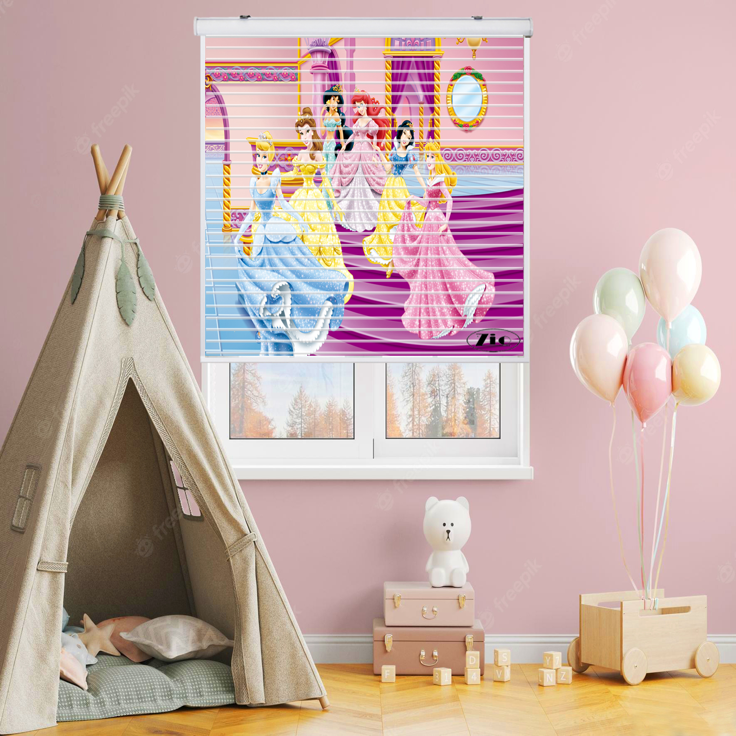 پرده زبرا زیو مدل سیلوئت K3054 سایز 150x150 سانتی متر