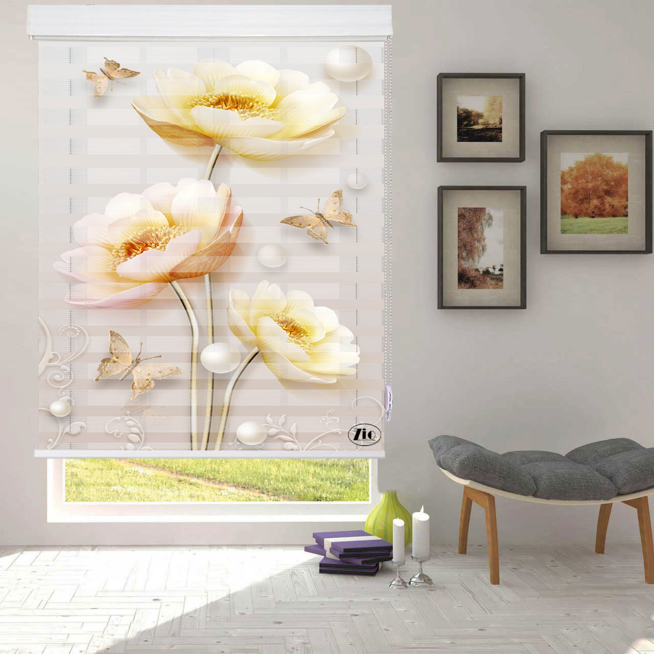 پرده زبرا زیو مدل 3D-1026 سایز 200x280 سانتی متر