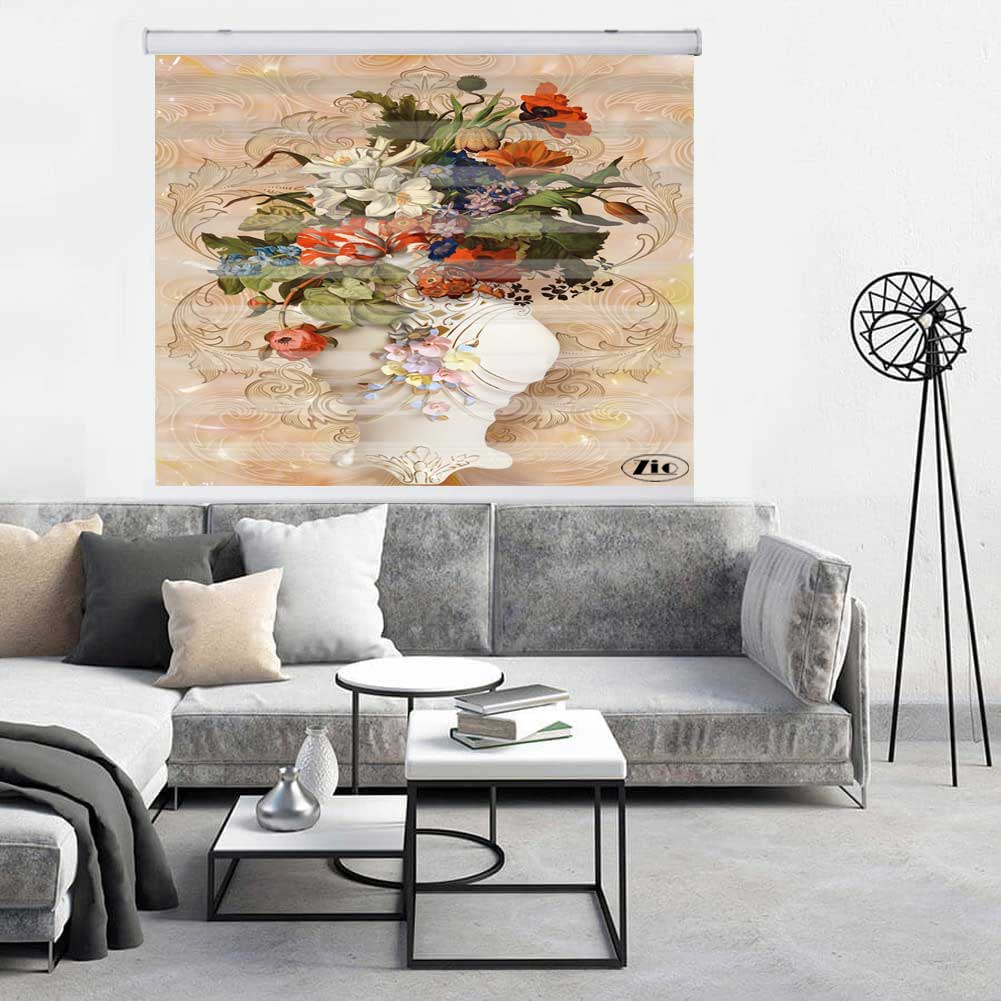 پرده زبرا زیو کد 3D1213 سایز 150x150 سانتی متر