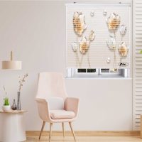 پرده زبرا زیو مدل سیلوئت 3D1300 سایز 150x150 سانتی متر