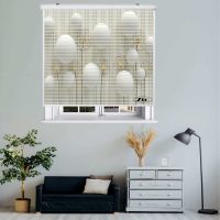 پرده زبرا زیو مدل سیلوئت 3D1481 سایز 150x150 سانتی متر