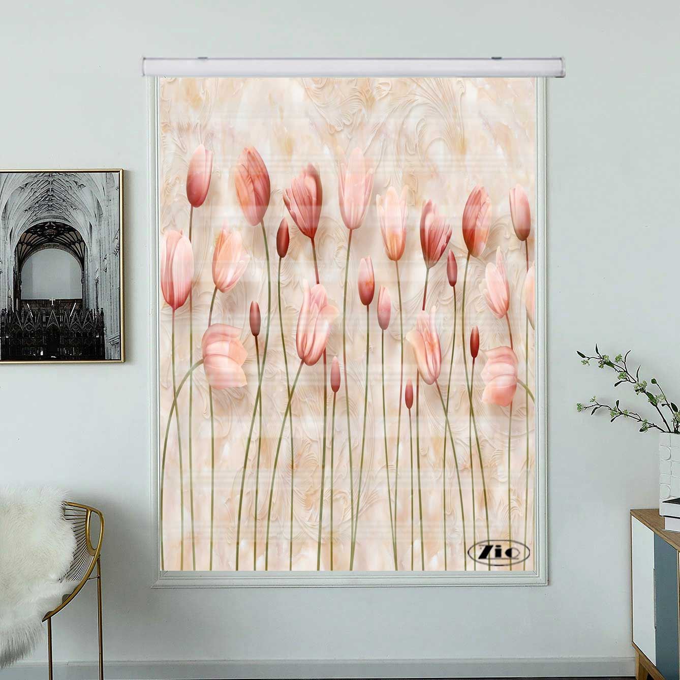 پرده زبرا زیو کد 3D1409 سایز 150x200 سانتی متر