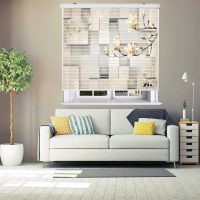 پرده زبرا زیو مدل سیلوئت 3D1428 سایز 150x150 سانتی متر