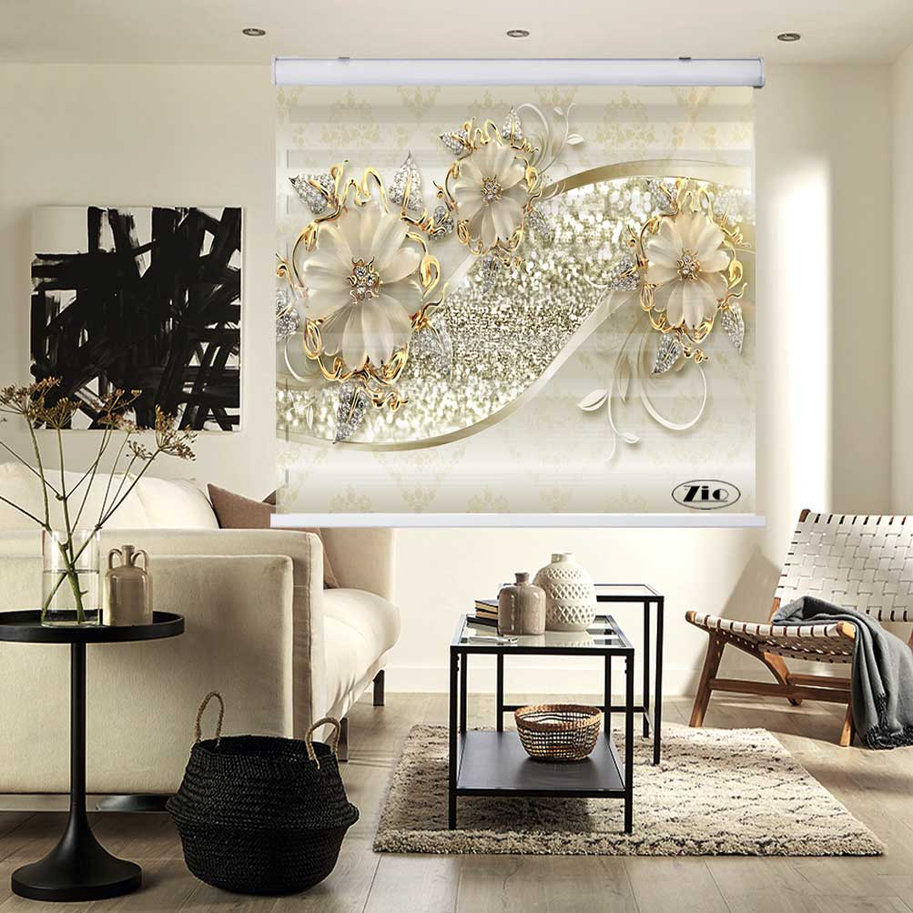 پرده زبرا زیو کد 3D1196 سایز 150x200 سانتی متر