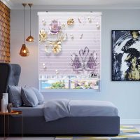 پرده زبرا زیو مدل سیلوئت کد 3D1183 سایز 150x150 سانتی متر