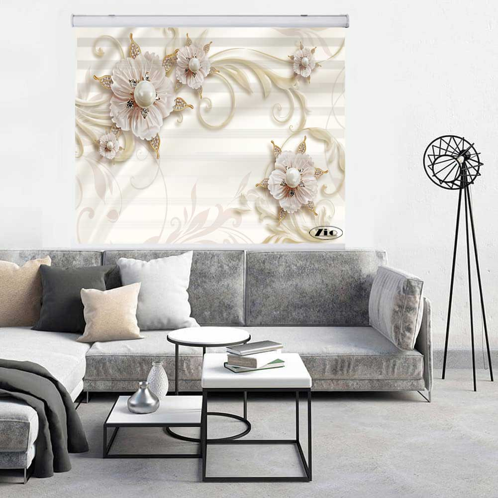 پرده زبرا زیو کد 3D1220 سایز 150x200 سانتی متر