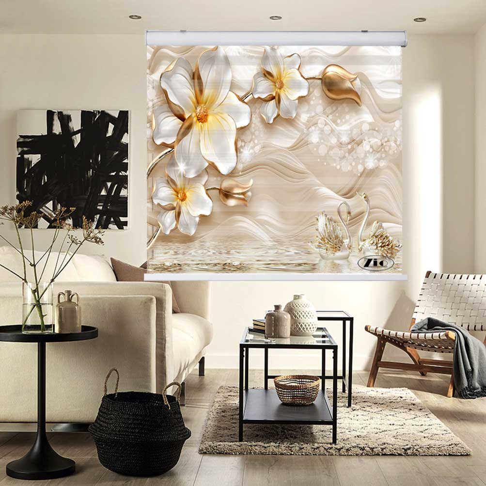 پرده زبرا زیو کد 3D1233 سایز 150x150 سانتی متر