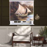 پرده زبرا زیو مدل P-6030 سایز 150x150 سانتی متر