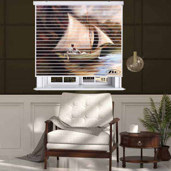 پرده زبرا زیو مدل P-6030 سایز 150x150 سانتی متر