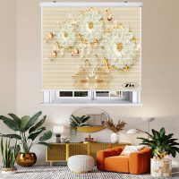 پرده زبرا زیو مدل سیلوئت کد 3D1165 سایز 150x150 سانتی متر