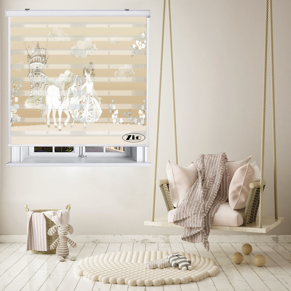 پرده زبرا زیو کد K3087 سایز 150X150 سانتی متر