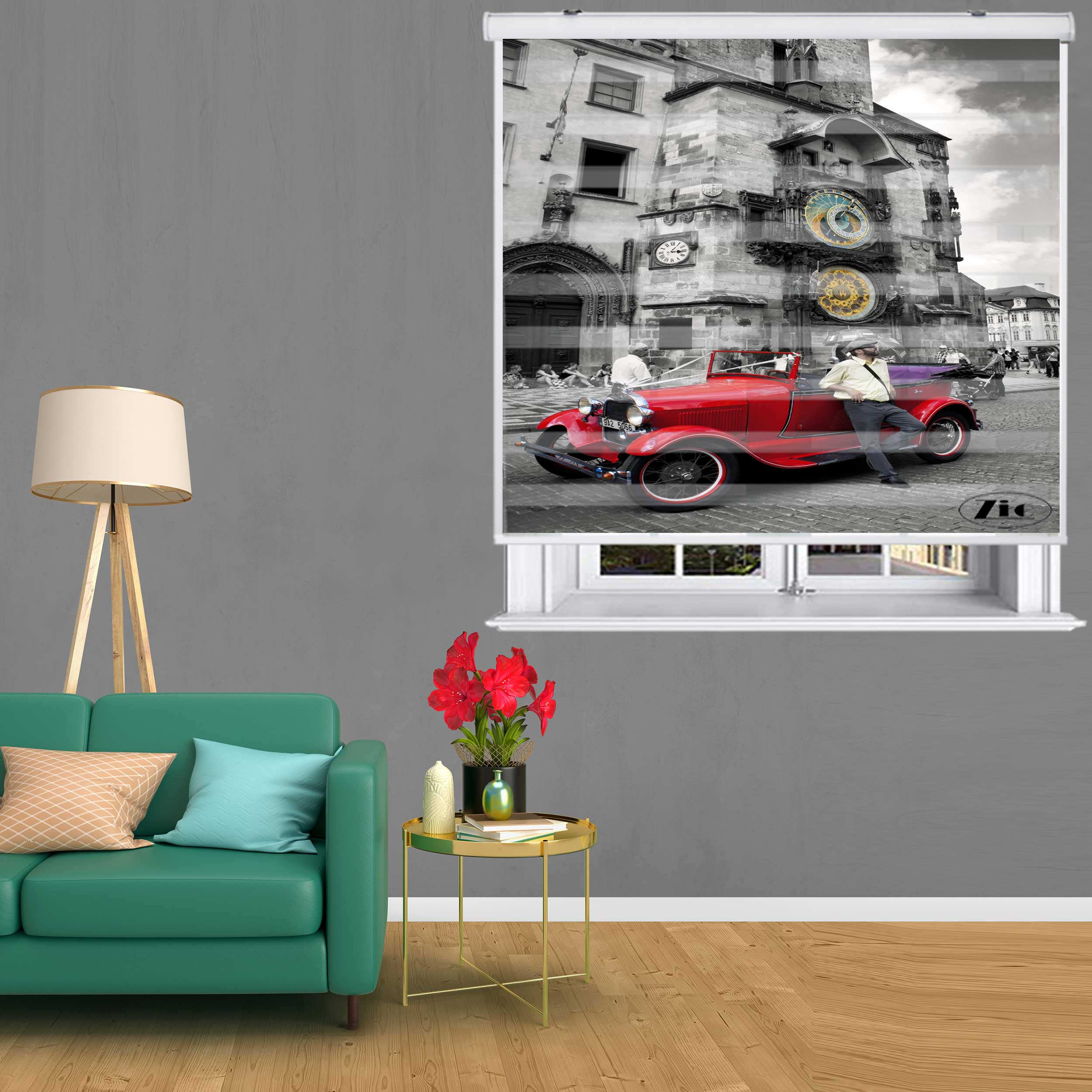 پرده زبرا زیو کد OV 7012 سایز 150x150 سانتی متر