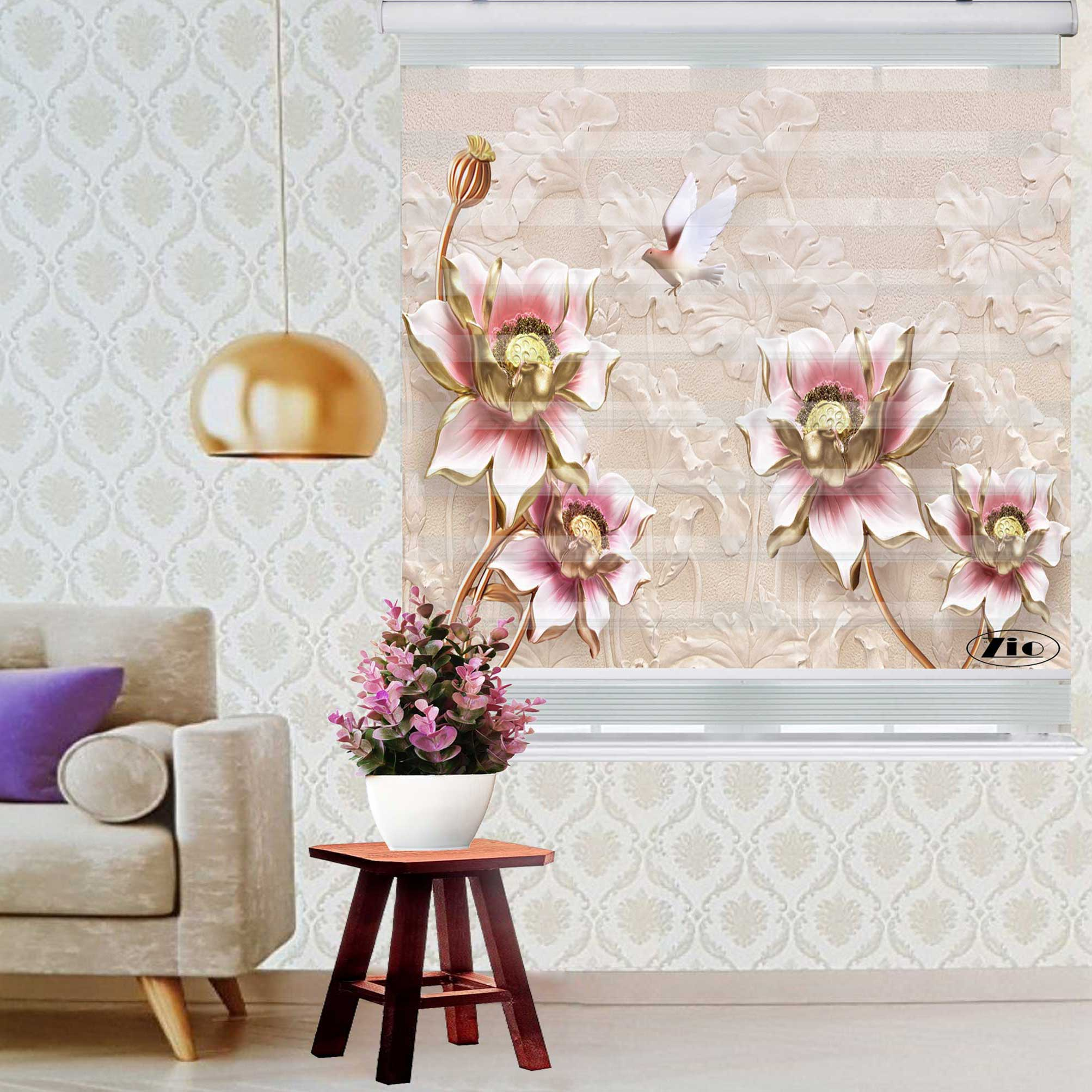 پرده زبرا زیو کد 3D1095 سایز 150x150 سانتی متر