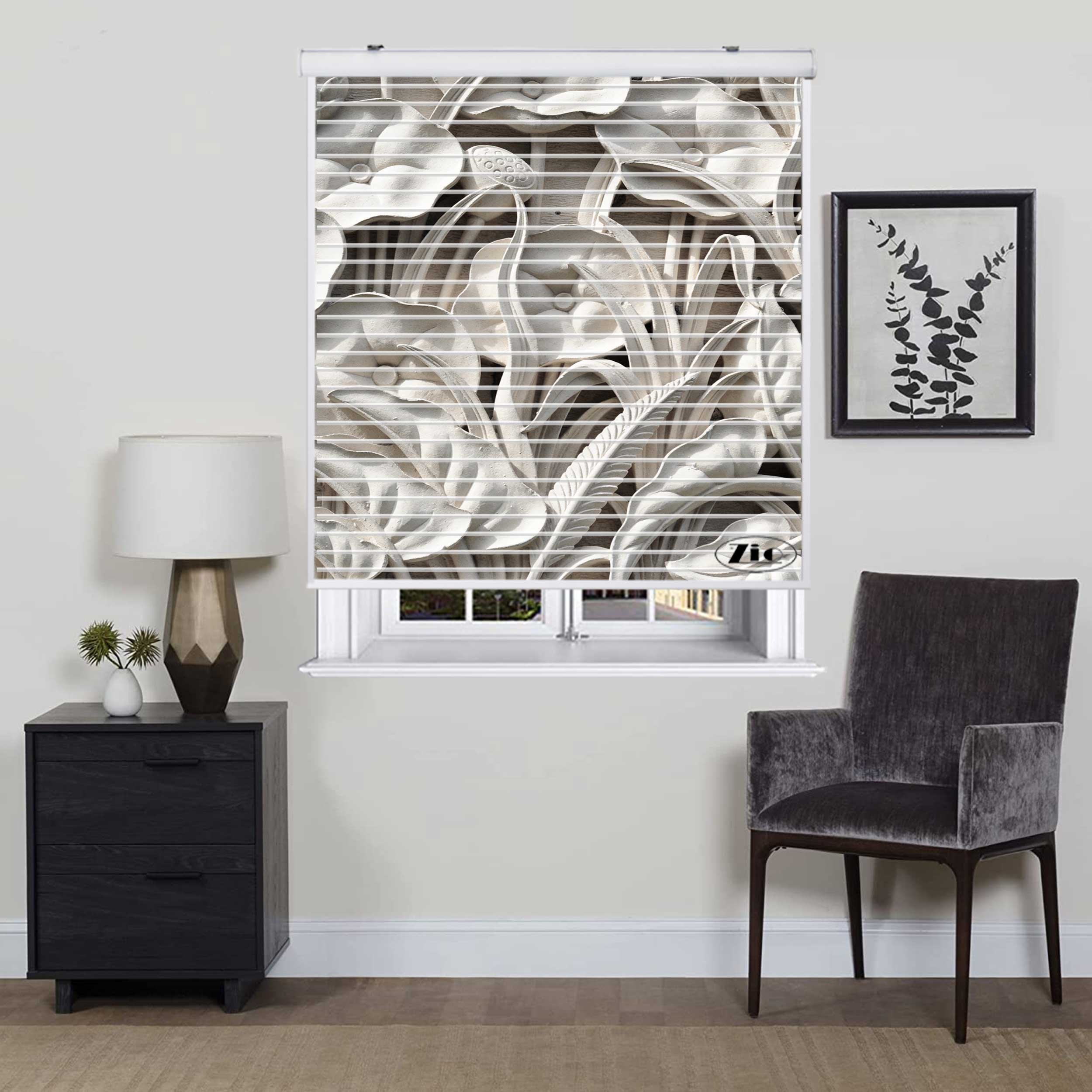 پرده زبرا زیو مدل سیلوئت 3D1380 سایز 150x150 سانتی متر