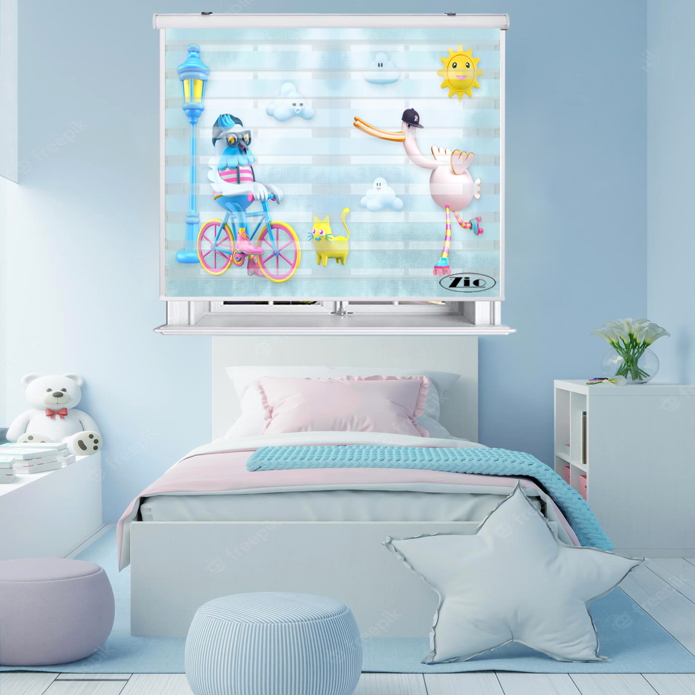 پرده زبرا زیو مدل K3088 سایز 150x200 سانتی متر