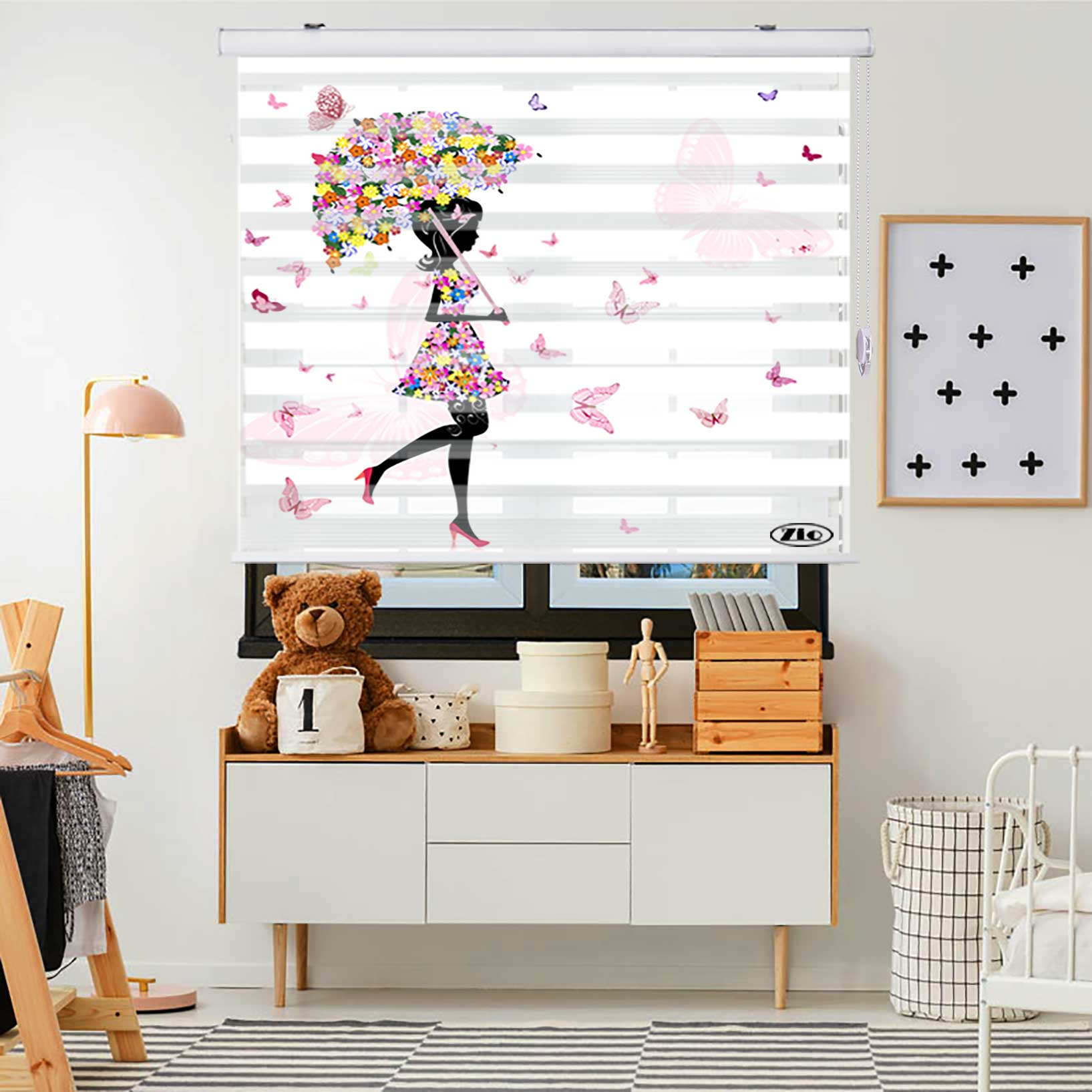 پرده زبرا زیو مدل K3135 سایز 200x280 سانتی متر