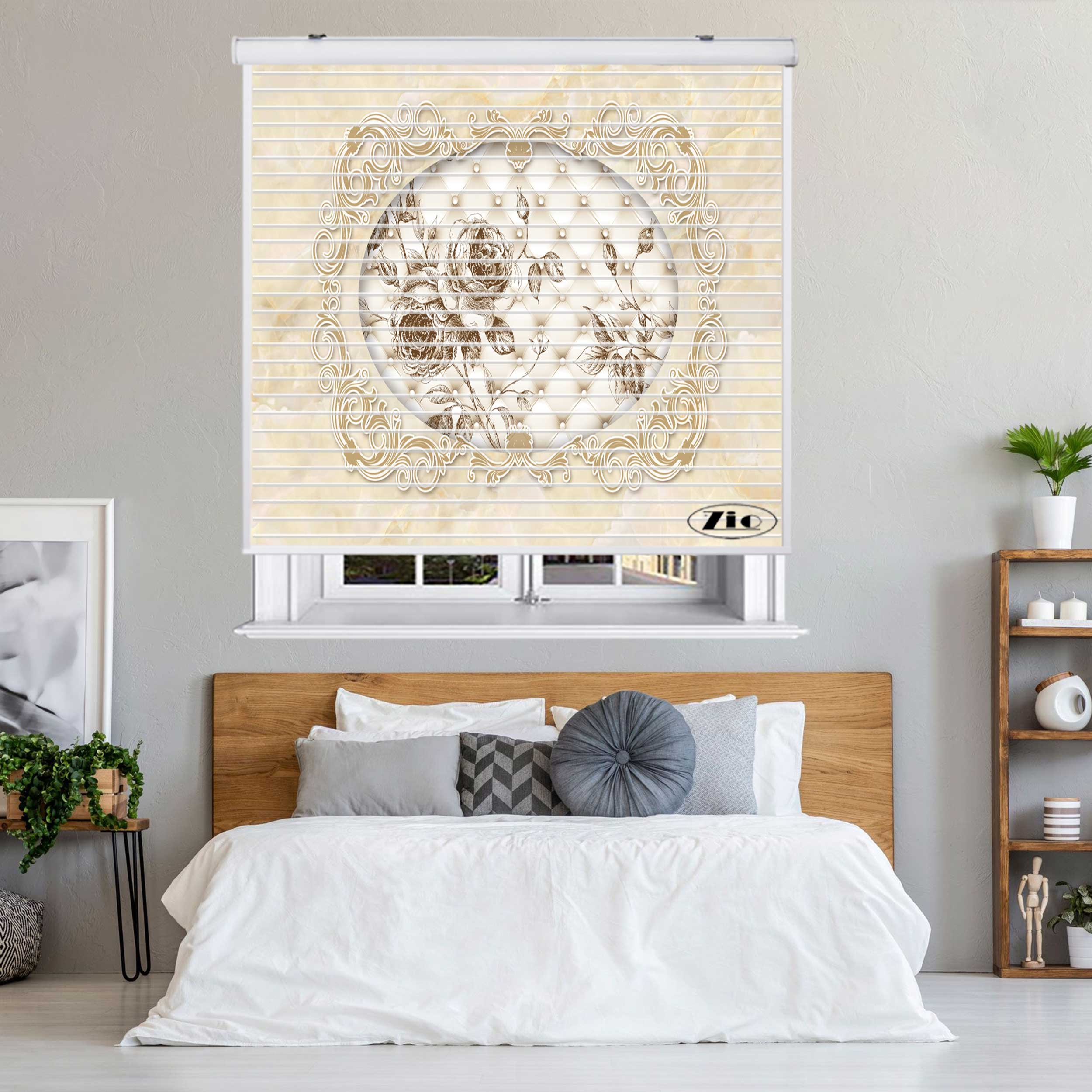 پرده زبرا زیو مدل سیلوئت 3D1435 سایز 150x150 سانتی متر