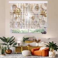 پرده زبرا زیو مدل 3D-1136 سایز 150x150 سانتی متر