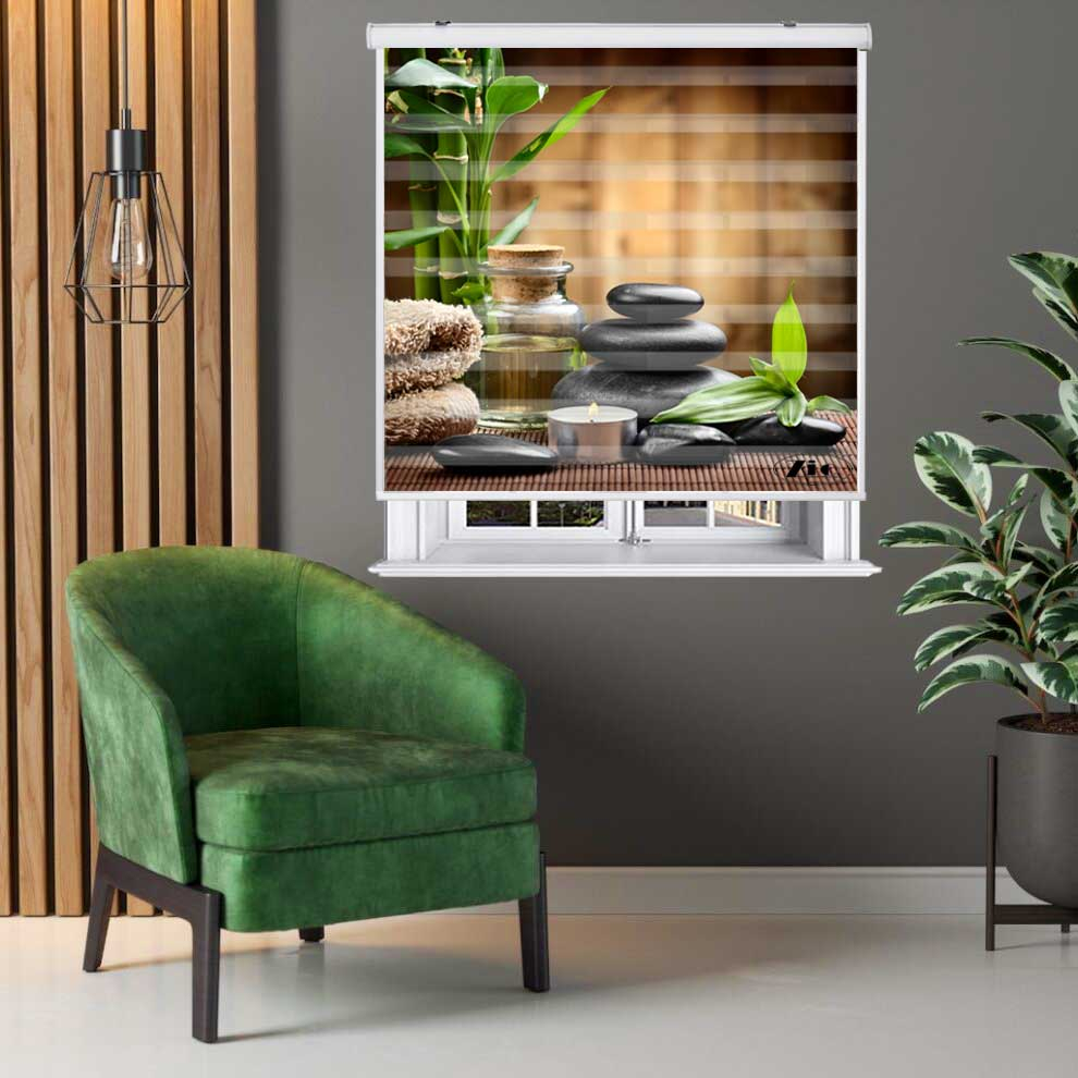 پرده زبرا زیو کد O7003 سایز 150x150 سانتی متر
