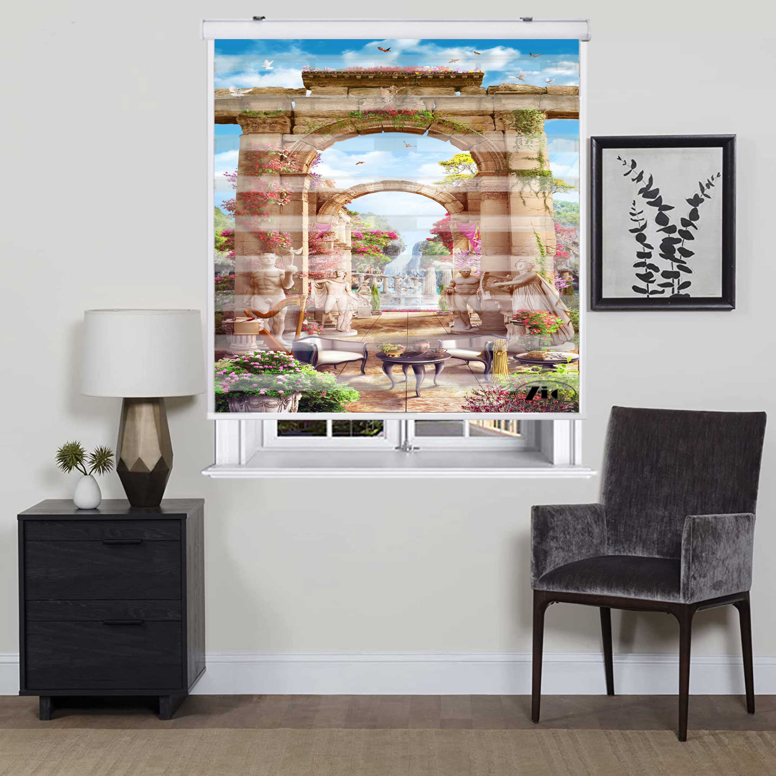 پرده زبرا زیو کد L5079 سایز 150X150 سانتی متر