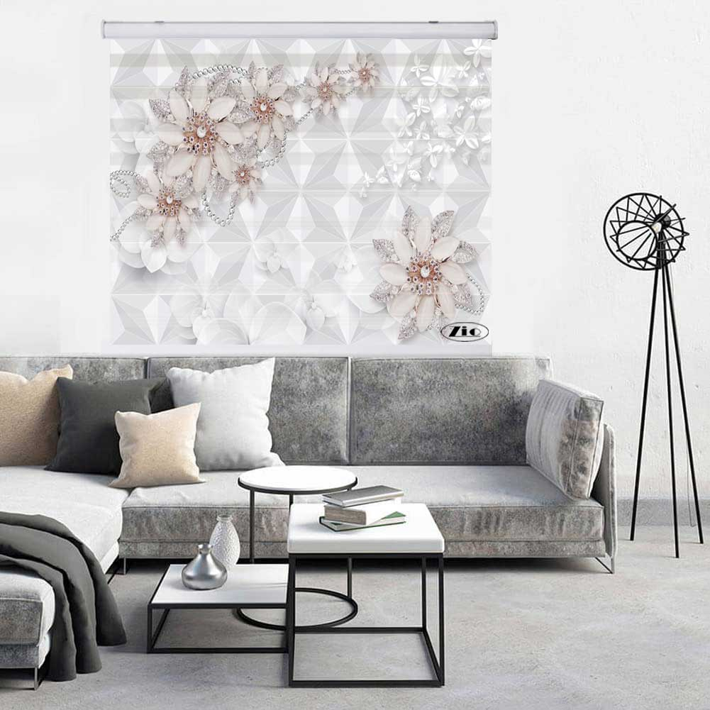 پرده زبرا زیو کد 3D1288 سایز 150x150 سانتی متر