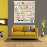 پرده زبرا زیو کد 3D1508 سایز 150X150 سانتی متر
