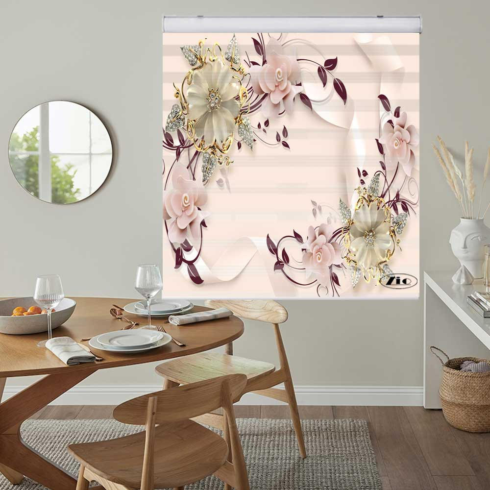 پرده زبرا زیو کد 3D1265 سایز 150x200 سانتی متر