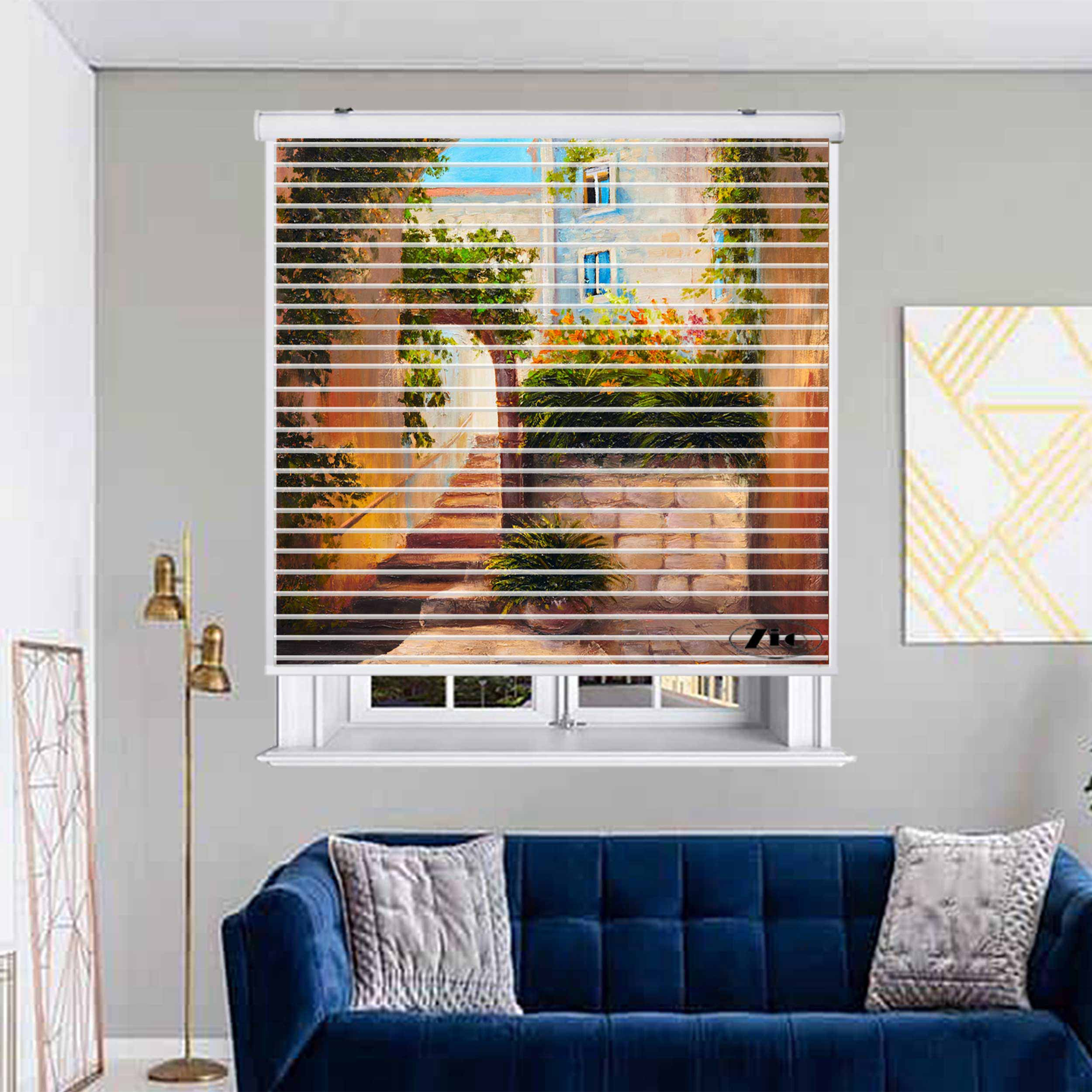 پرده زبرا زیو مدل P-6025 سایز 150x150 سانتی متر