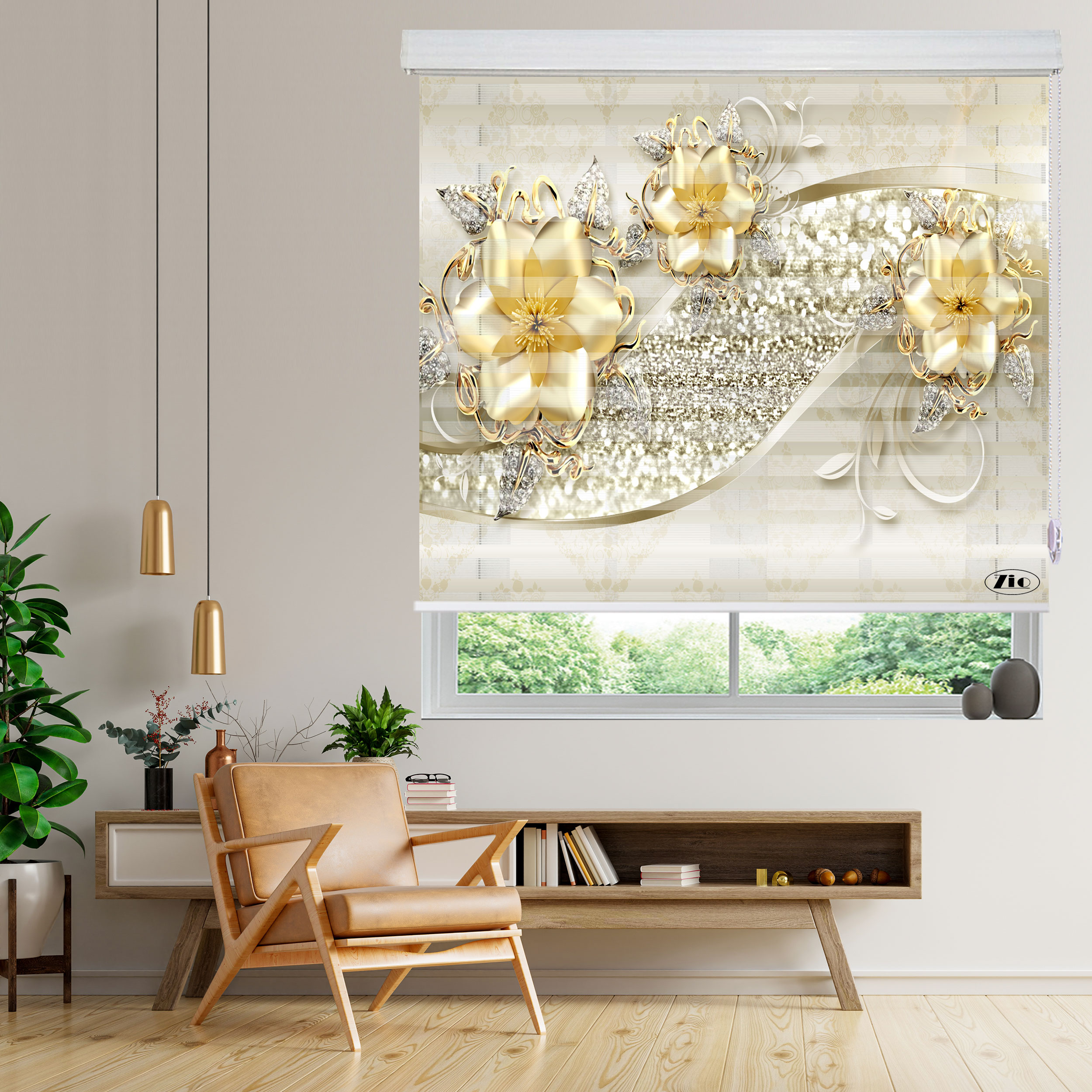 پرده زبرا زیو مدل 3D-1027 سایز 200x150 سانتی متر