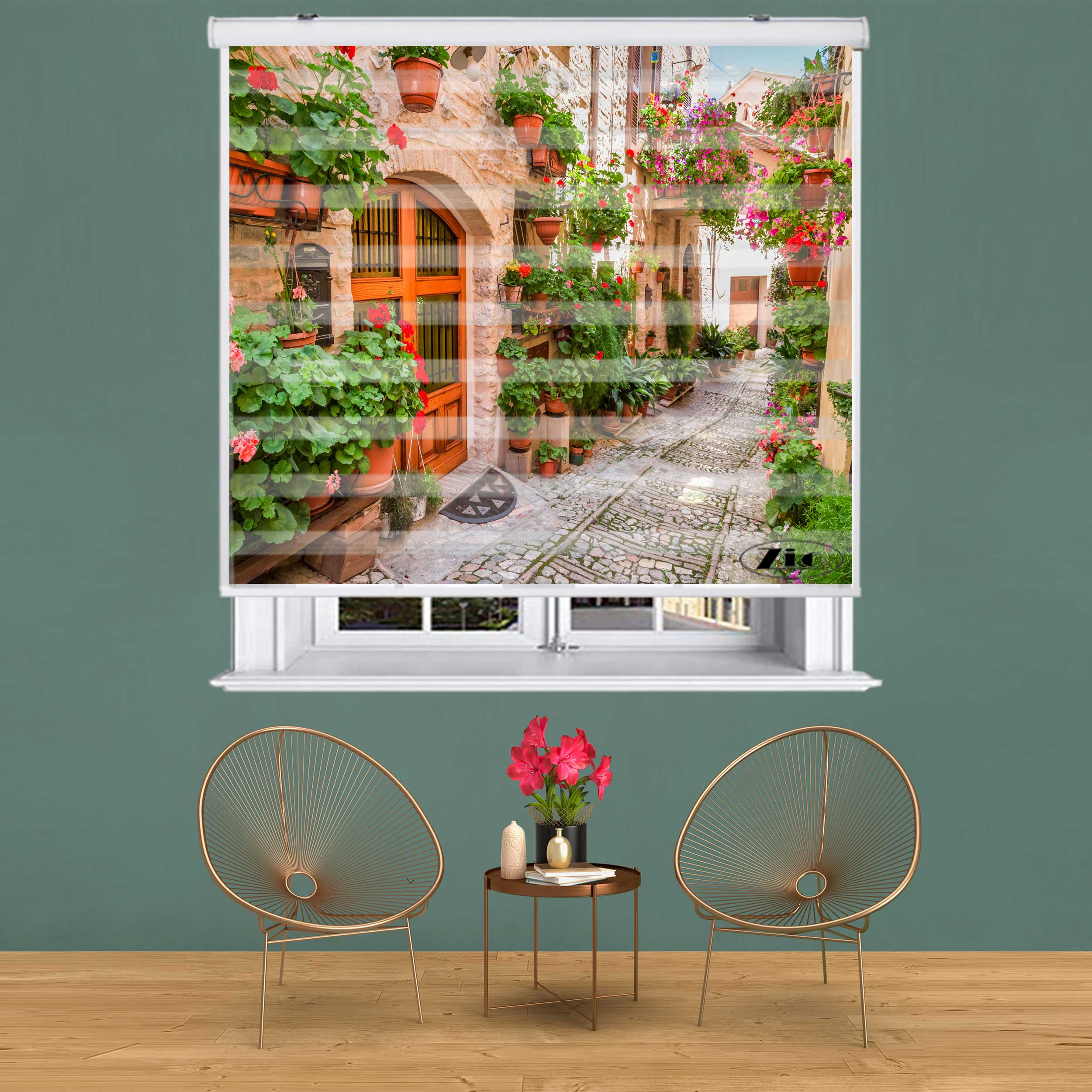 پرده زبرا زیو کد L5045 سایز 150X150 سانتی متر