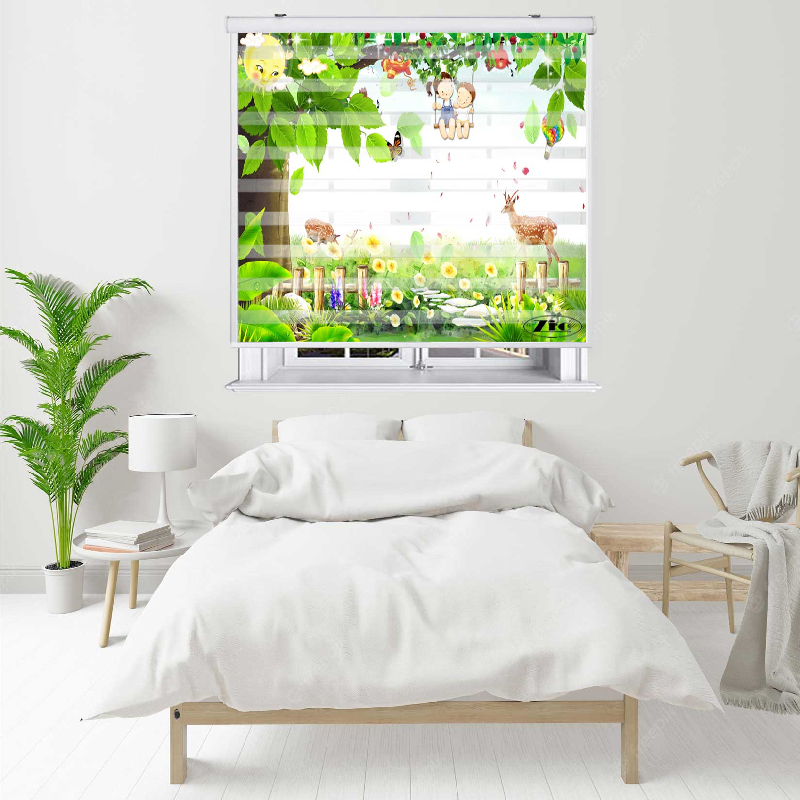 پرده زبرا زیو مدل K3047 سایز 150x200 سانتی متر