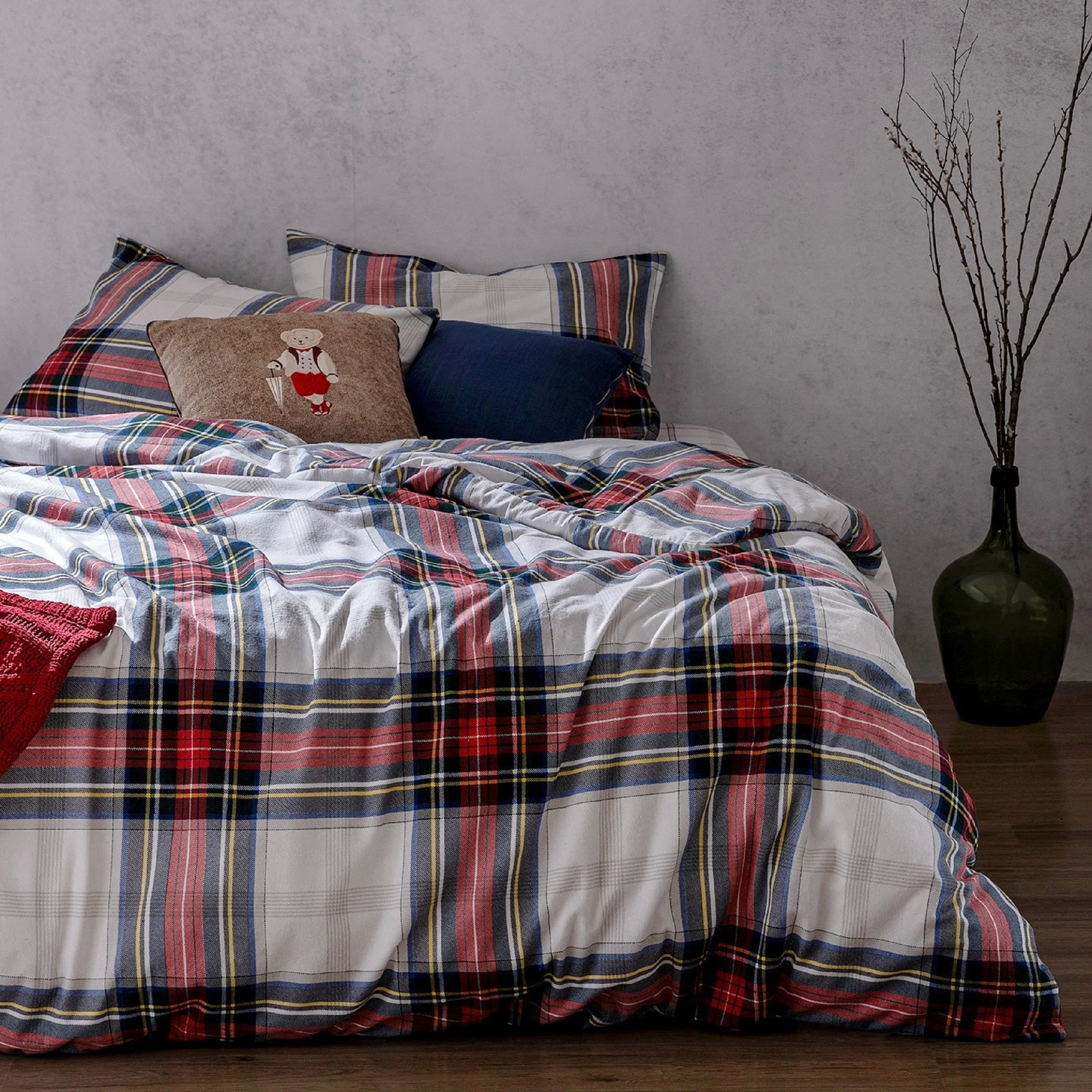 سرویس روتختی مادام کوکو مدل Sault Flannel تک نفره 3 تکه