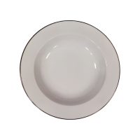 بشقاب خورش خوری شرکت صنایع چینی تقدیس مدل گود لب طلا بسته 6 عددی