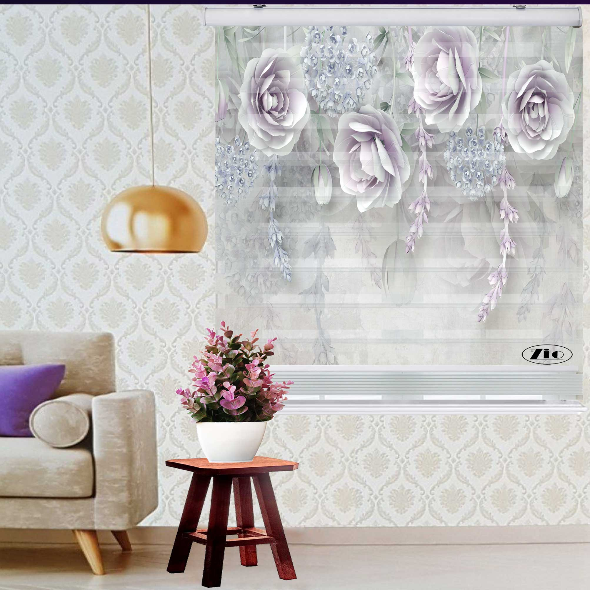 پرده زبرا زیو کد 3D1069 سایز 150x150 سانتی متر