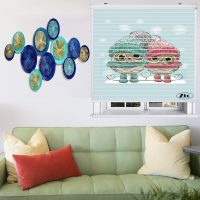 پرده زبرا زیو مدل سیلوئت کد K3008 سایز 150x150 سانتی متر