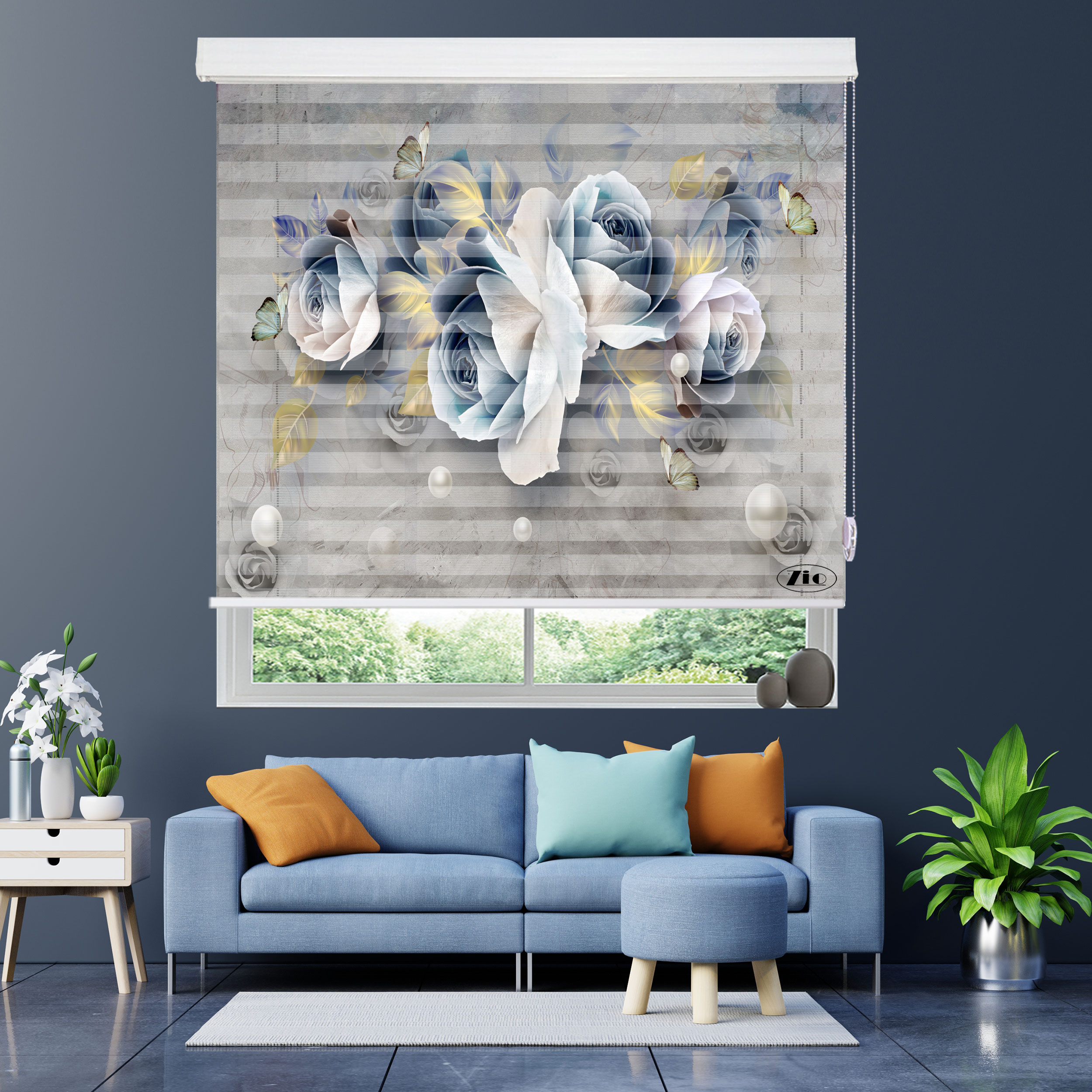 پرده زبرا زیو مدل 3D-1073 سایز 150x200 سانتی متر