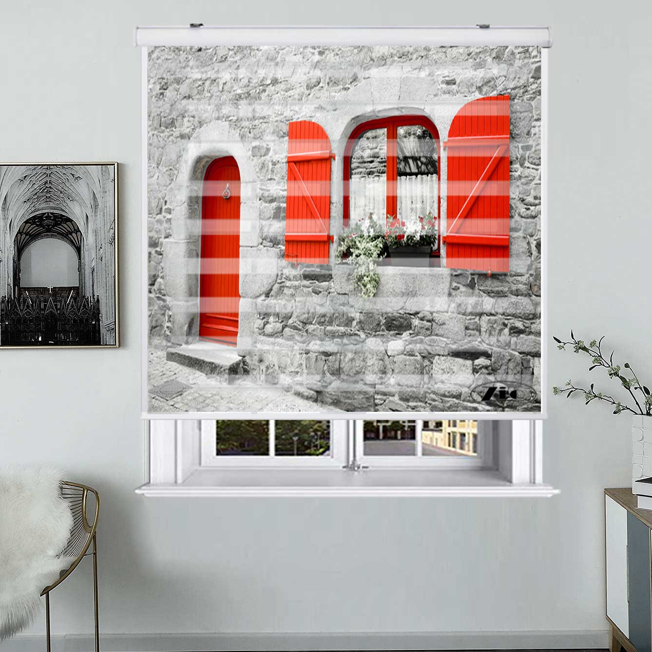 پرده زبرا زیو کد L5069 سایز 150X150 سانتی متر