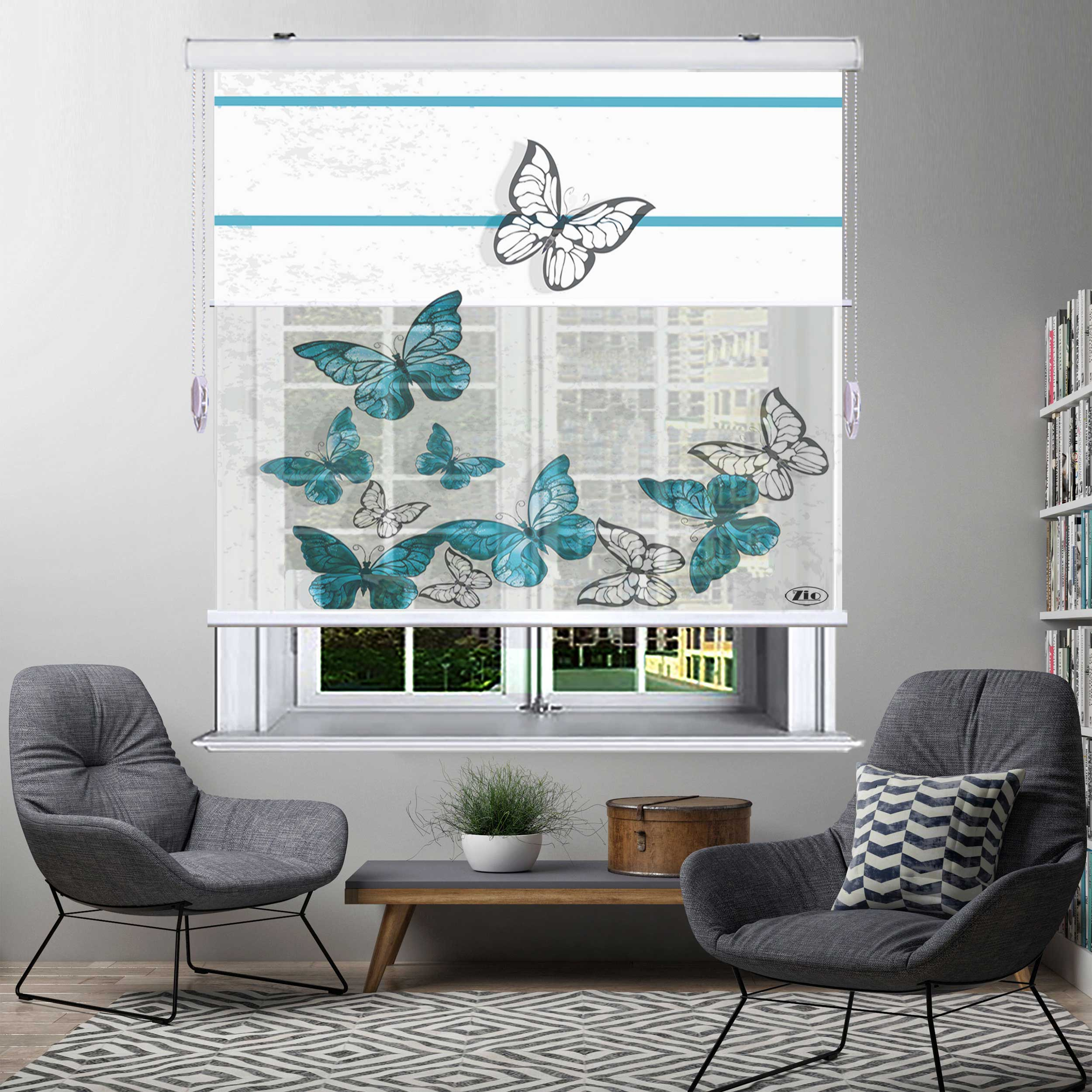 پرده زبرا مدل TD-4سایز 150x280 سانتی متر