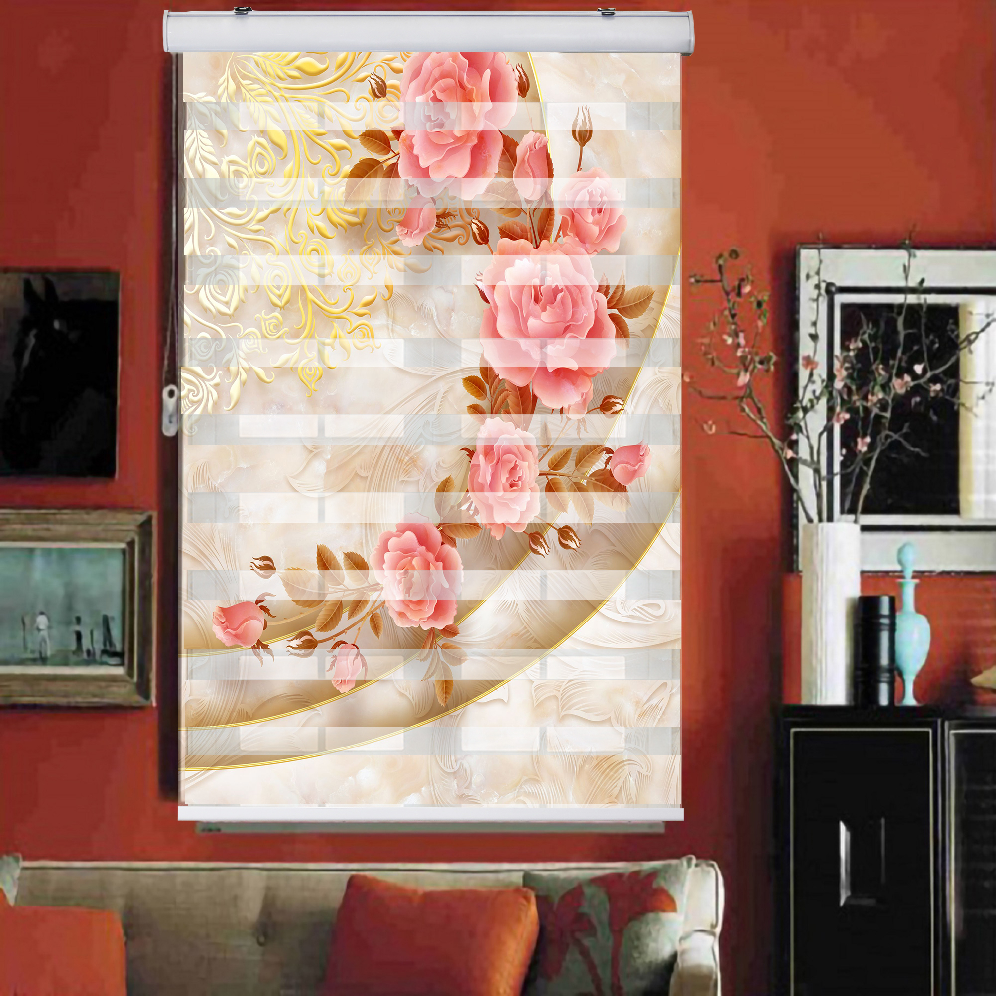 پرده زبرا زیو کد 3DF036 سایز 200 × 120 سانتی‌ متر