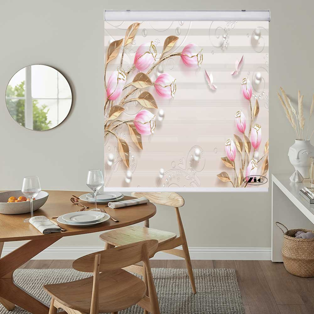 پرده زبرا زیو کد 3D1335 سایز 150x200 سانتی متر