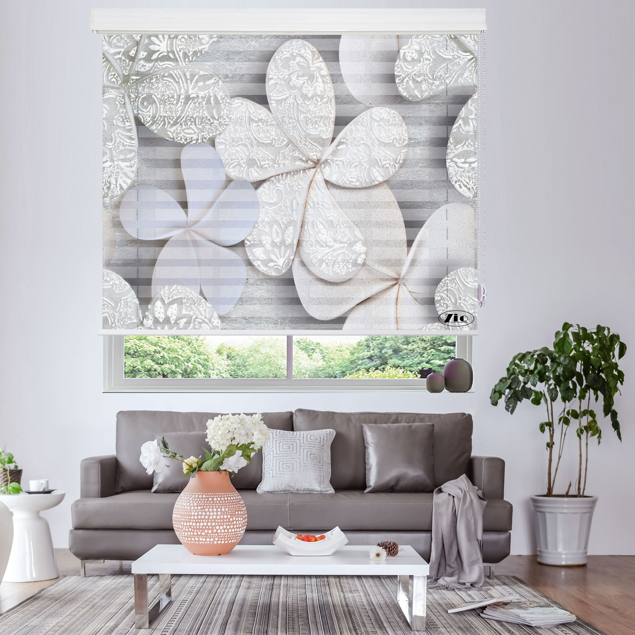 پرده زبرا زیو مدل 3D-1171 سایز 150x150 سانتی متر