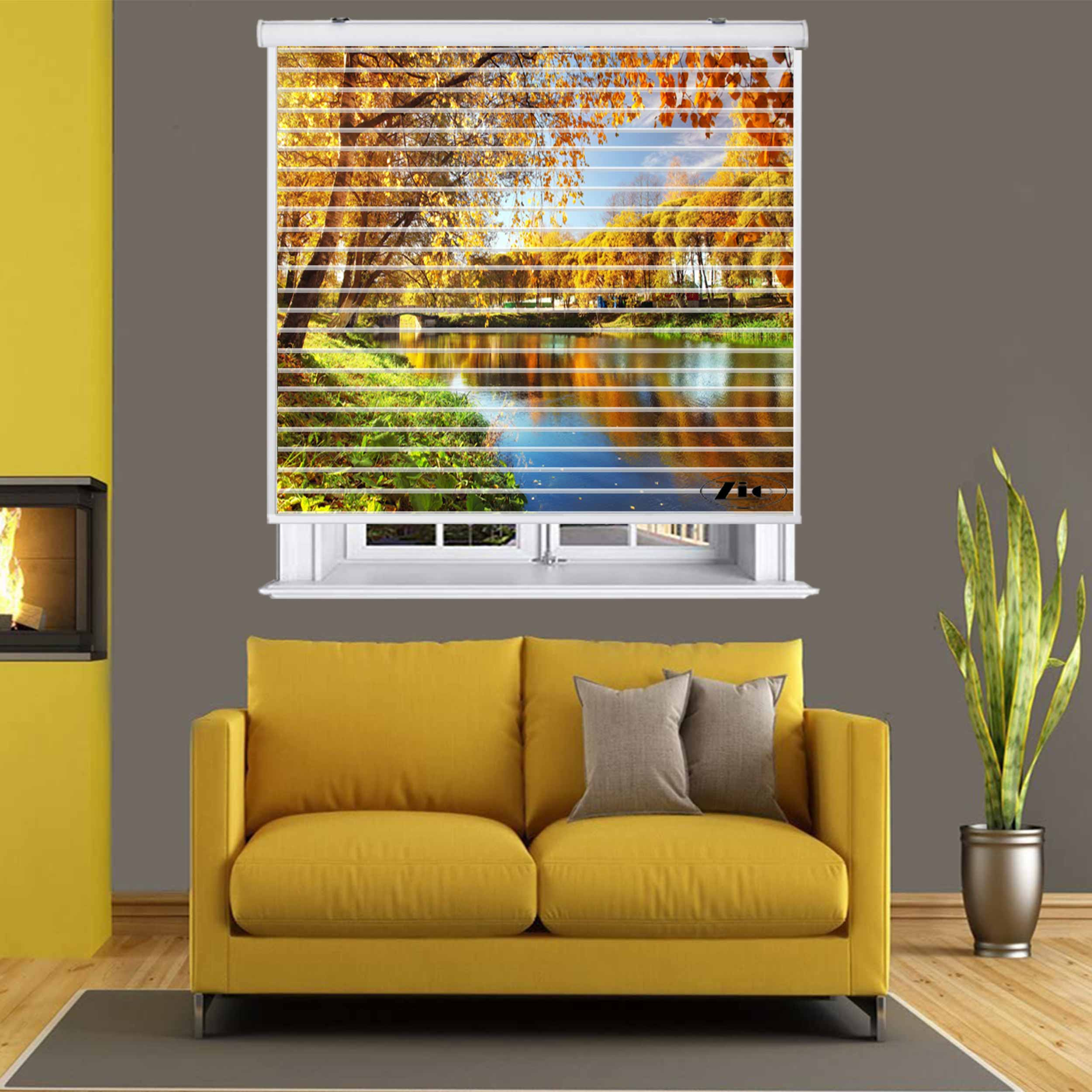 پرده زبرا زیو مدل L-5002 سایز 150x150 سانتی متر