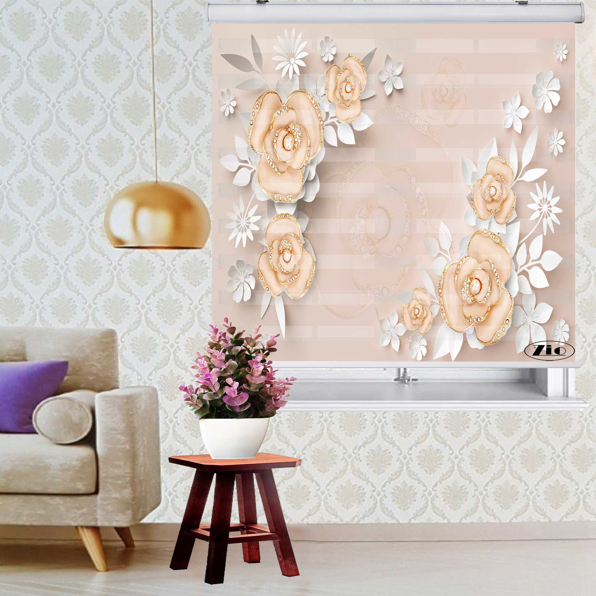 پرده زبرا زیو کد 3D1047 سایز 150x200 سانتی متر