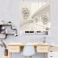 پرده زبرا زیو مدل سیلوئت 3D1539 سایز 150x150 سانتی متر