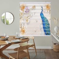 پرده زبرا زیو کد 3D1173 سایز 150x150 سانتی متر